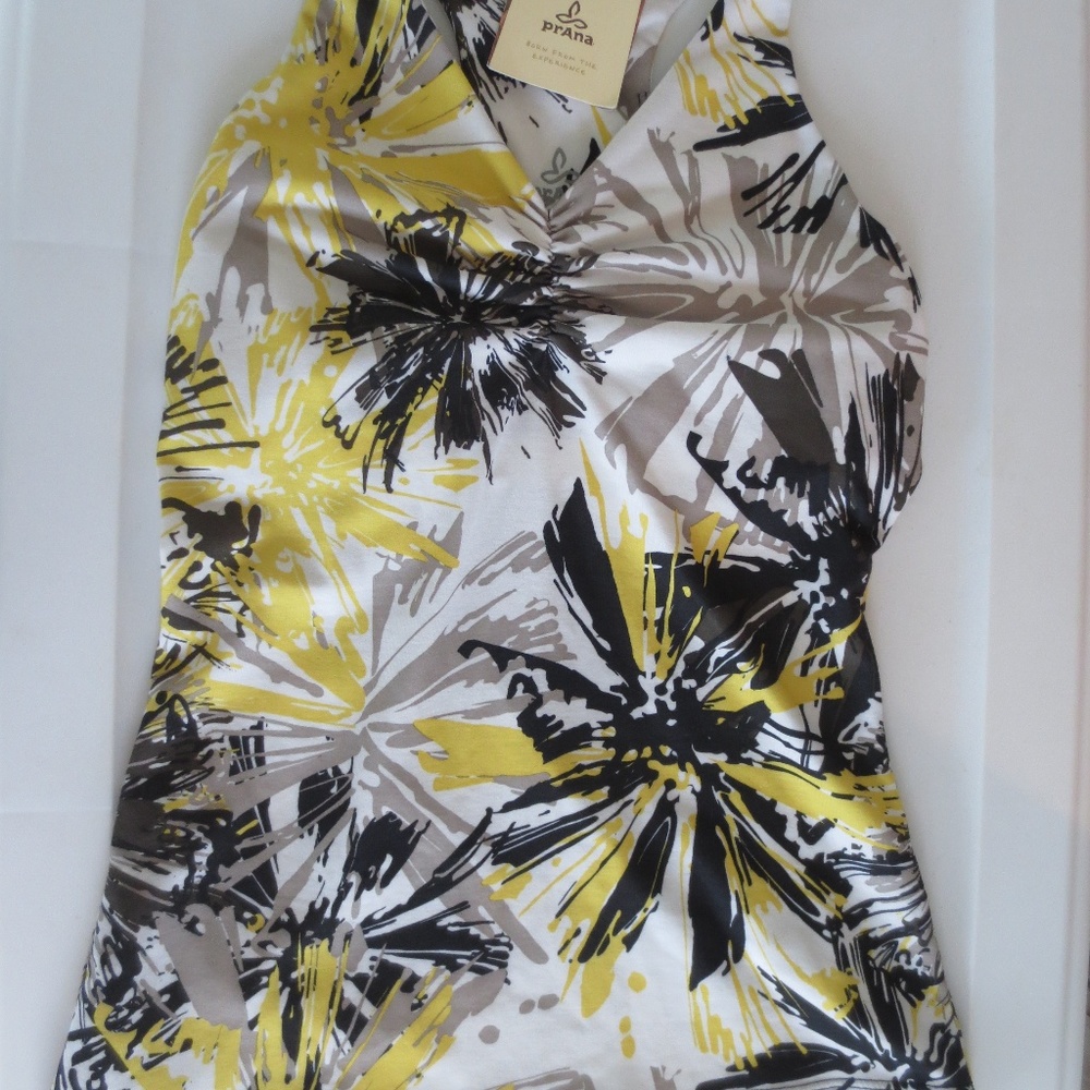 Xsmall PRANA Beluga Burst Sabin Racer Top Athletic